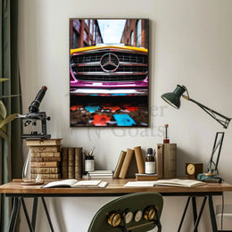 Luxury Mercedes-Benz Urban Vivid Art - Abstract, Artistic, or Pop Culture Poster PosterGoat