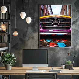 Luxury Mercedes-Benz Urban Vivid Art - Abstract, Artistic, or Pop Culture Poster PosterGoat