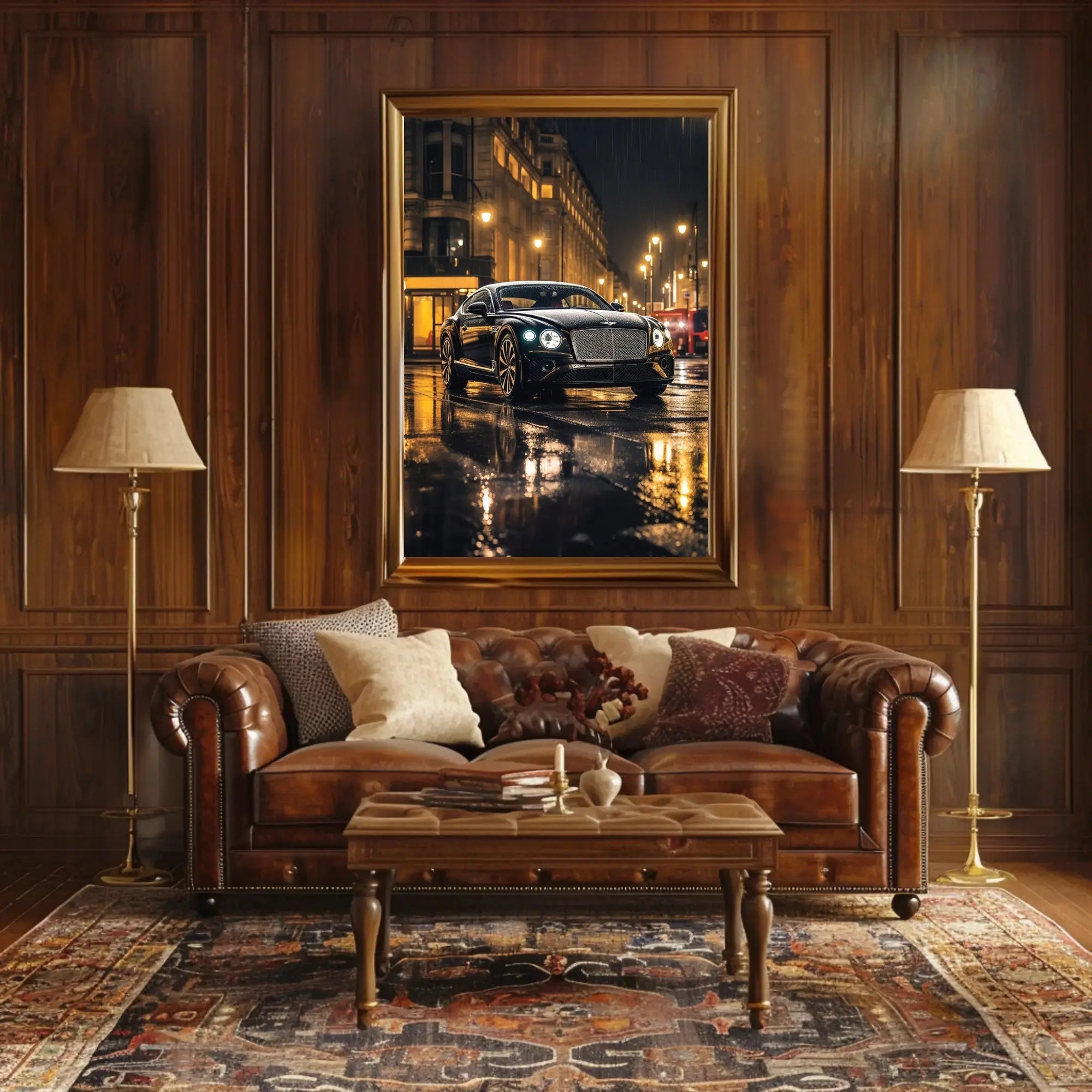 Luxury Night Drive in London City Poster PosterGoat