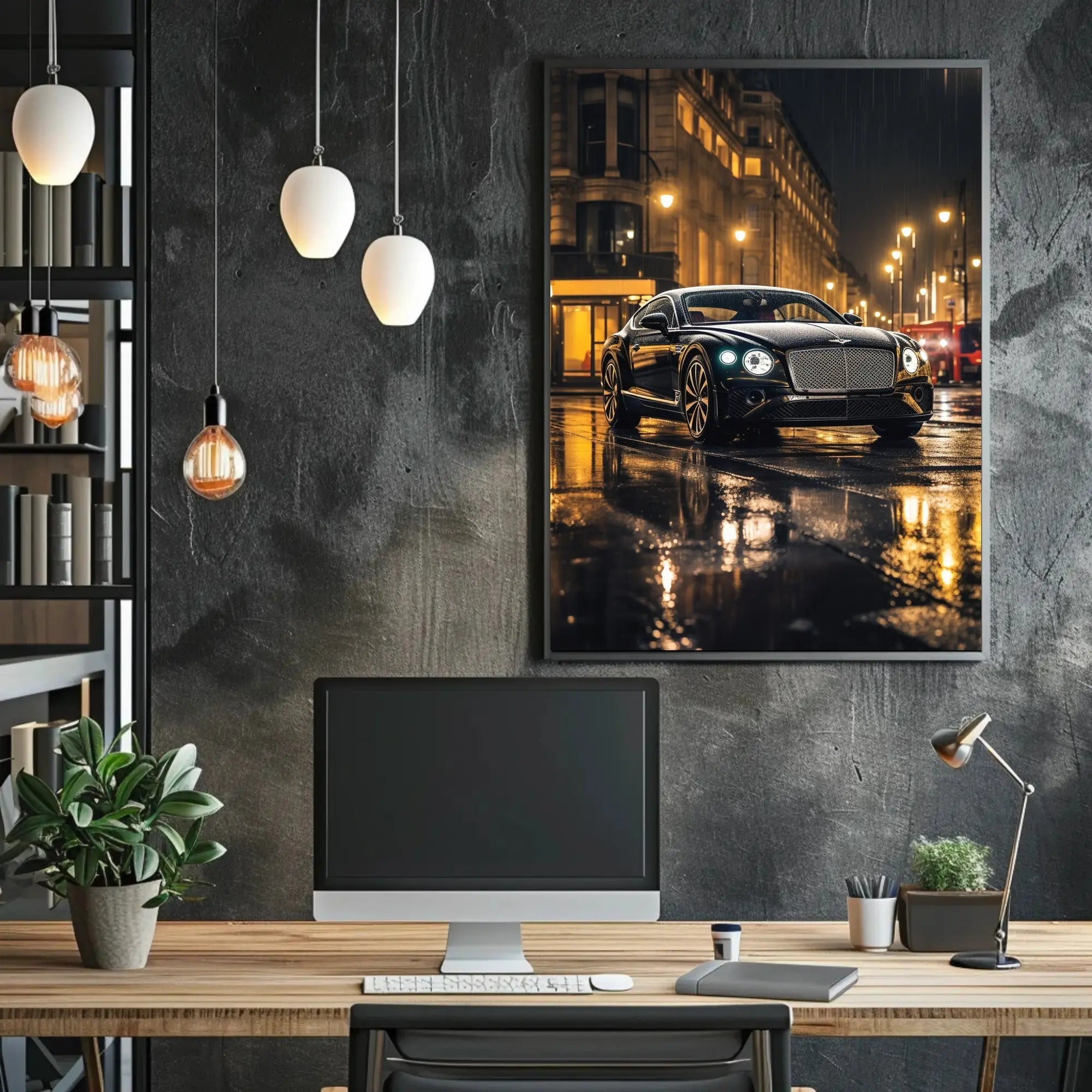 Luxury Night Drive in London City Poster PosterGoat