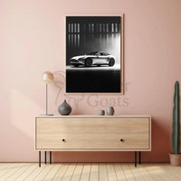 Luxury Sports Car Focused Modern Art Poster PosterGoat