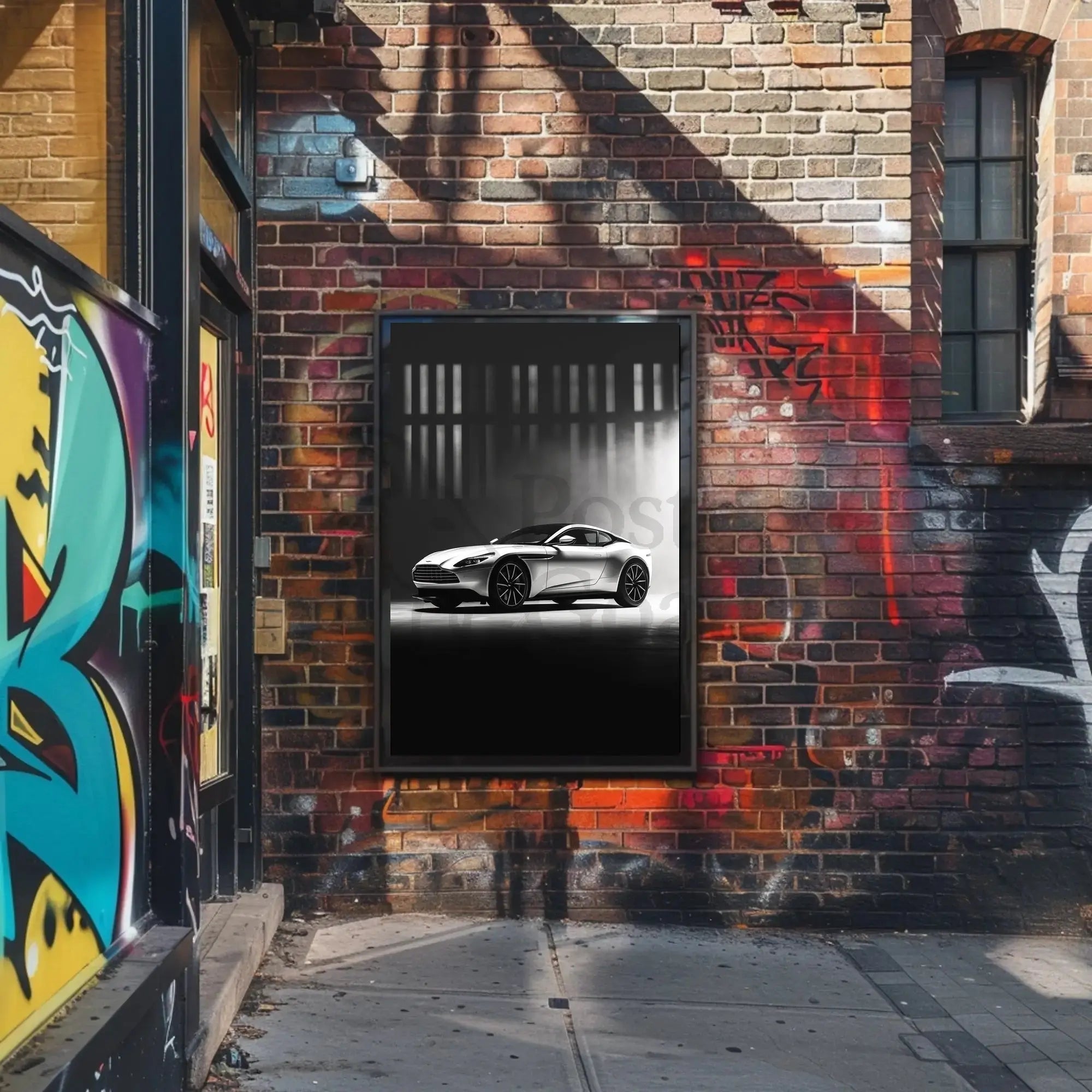 Luxury Sports Car Focused Modern Art Poster PosterGoat