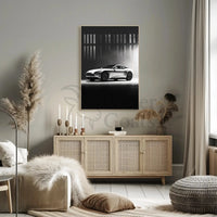 Luxury Sports Car Focused Modern Art Poster PosterGoat