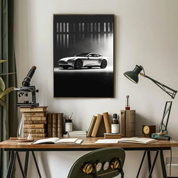 Luxury Sports Car Focused Modern Art Poster PosterGoat