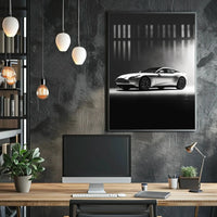 Luxury Sports Car Focused Modern Art Poster PosterGoat