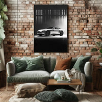 Luxury Sports Car Focused Modern Art Poster PosterGoat