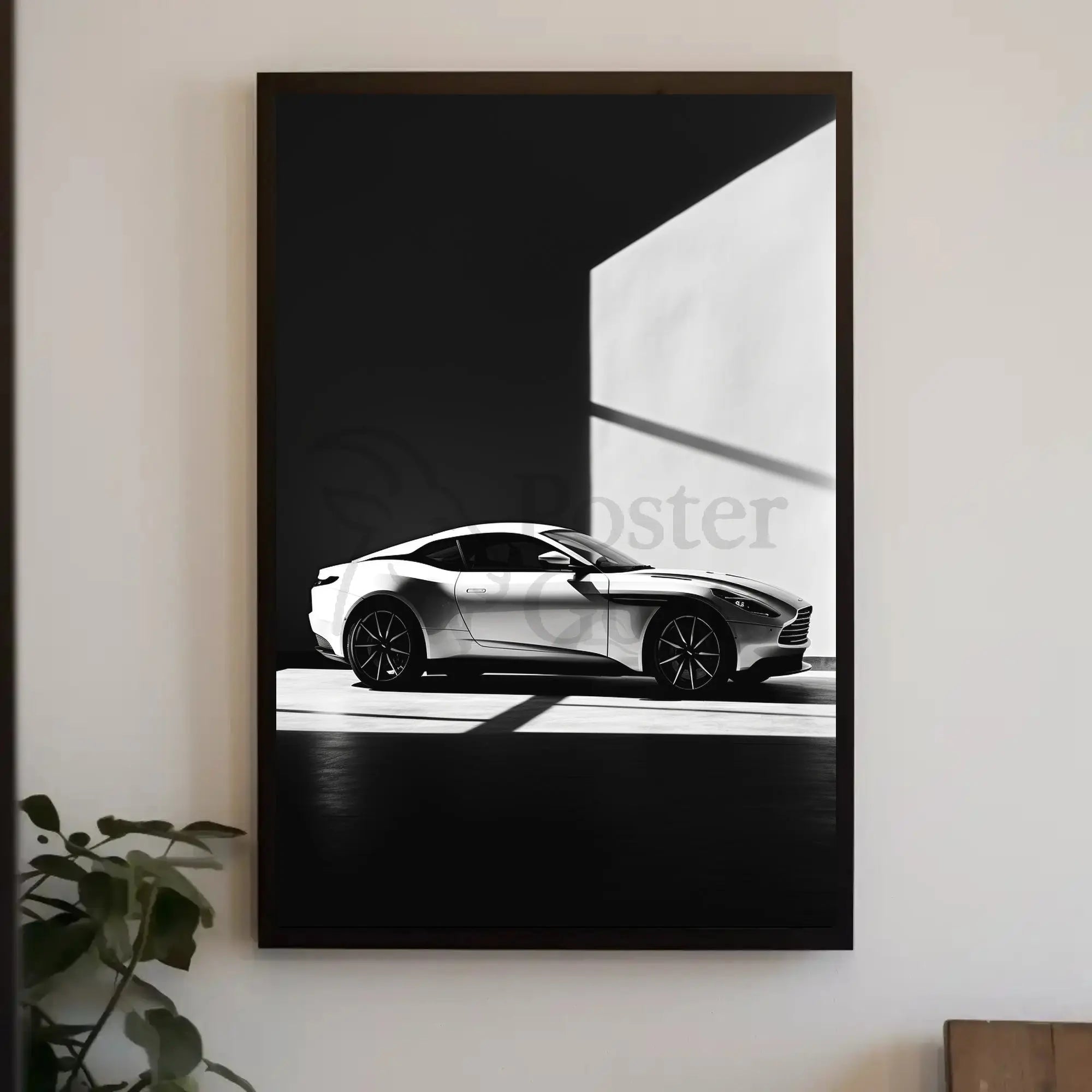 Luxury Sports Car Showroom Modern Elegance Artistic Poster PosterGoat