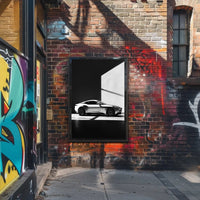 Luxury Sports Car Showroom Modern Elegance Artistic Poster PosterGoat