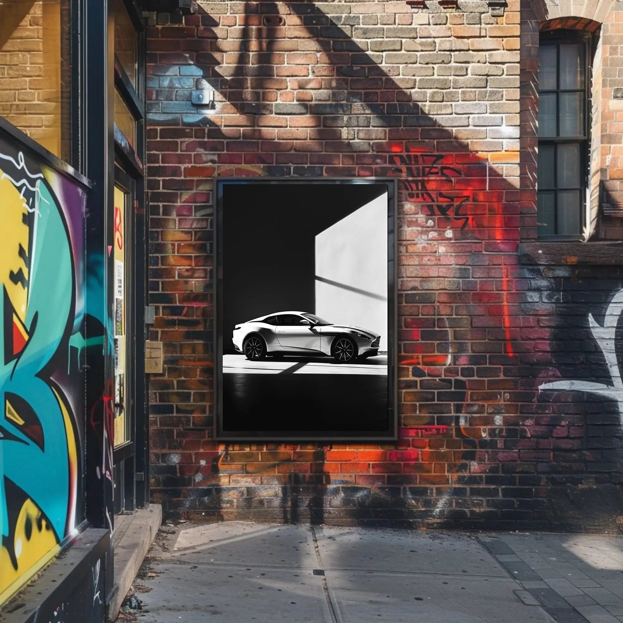 Luxury Sports Car Showroom Modern Elegance Artistic Poster PosterGoat