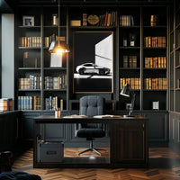 Luxury Sports Car Showroom Modern Elegance Artistic Poster PosterGoat
