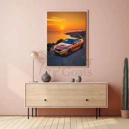 Luxury Sports Car Sunset Adventure - Travel Poster PosterGoat