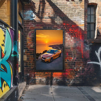 Luxury Sports Car Sunset Adventure - Travel Poster PosterGoat