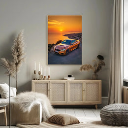 Luxury Sports Car Sunset Adventure - Travel Poster PosterGoat