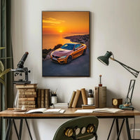Luxury Sports Car Sunset Adventure - Travel Poster PosterGoat