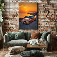 Luxury Sports Car Sunset Adventure - Travel Poster PosterGoat