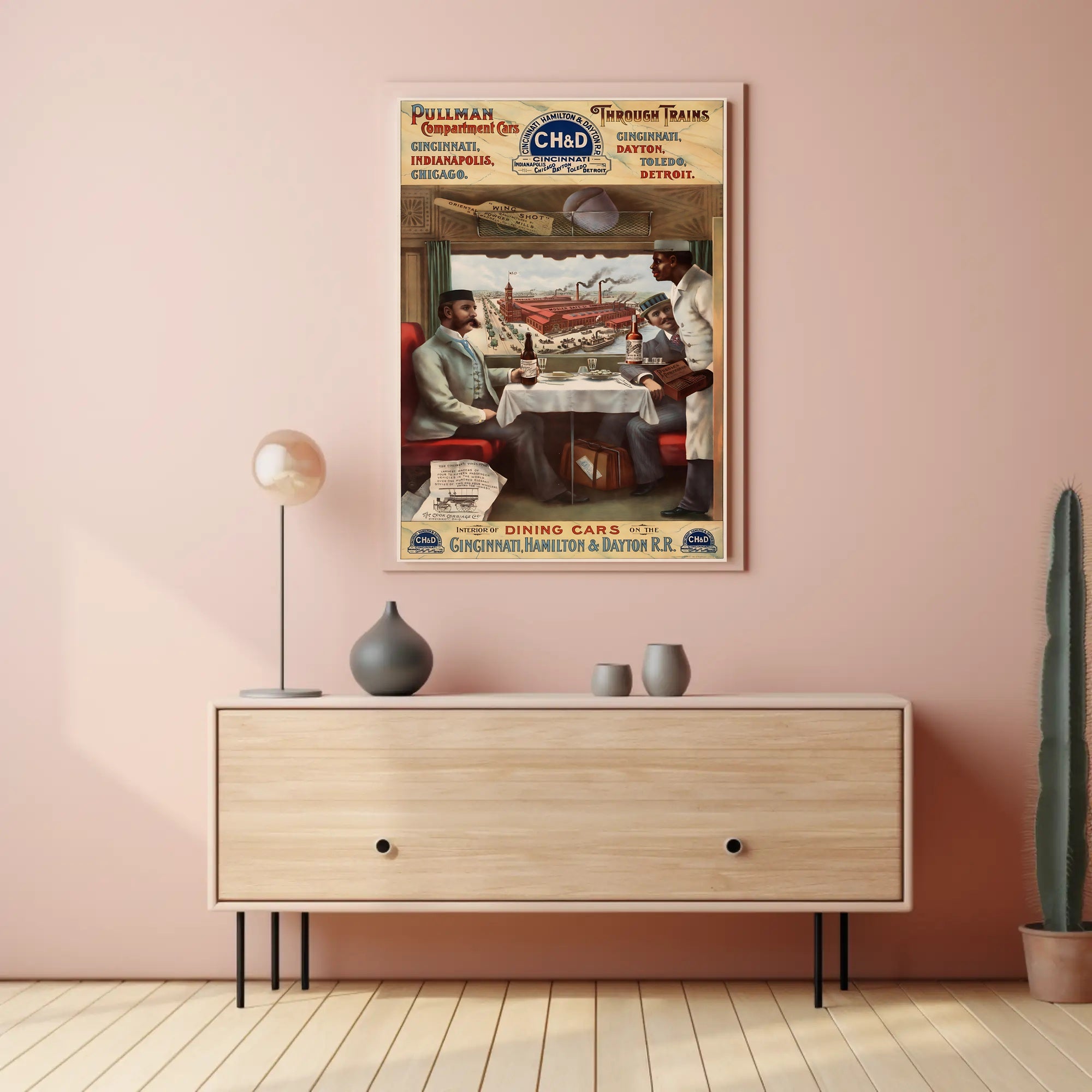Luxury Train Travel Cincinnati Railroad Vintage Travel Poster PosterGoat