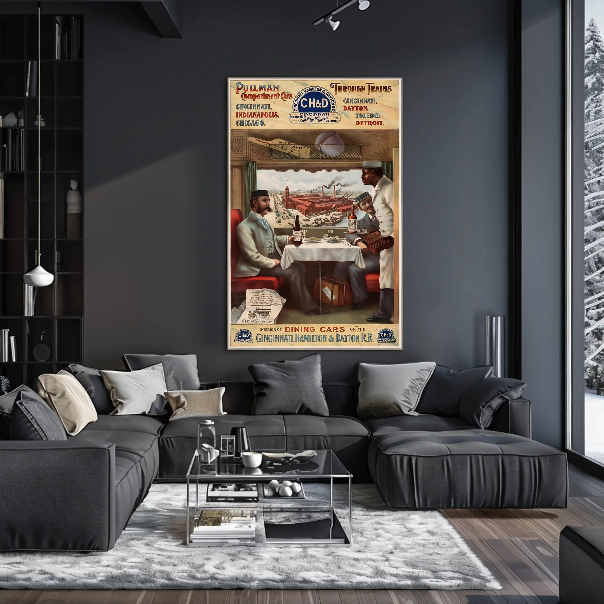 Luxury Train Travel Cincinnati Railroad Vintage Travel Poster PosterGoat