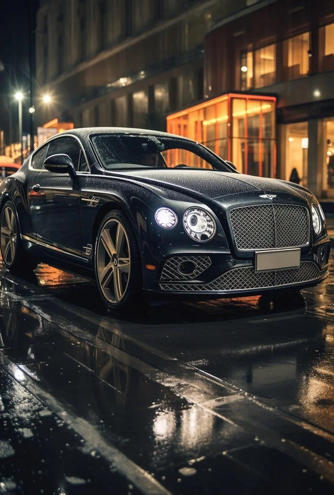 Luxury Urban Nightlife Car Artistic Poster PosterGoat