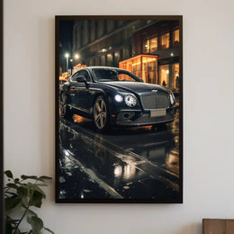 Luxury Urban Nightlife Car Artistic Poster PosterGoat