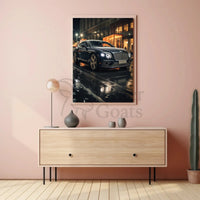 Luxury Urban Nightlife Car Artistic Poster PosterGoat