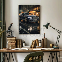 Luxury Urban Nightlife Car Artistic Poster PosterGoat
