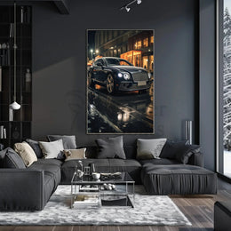 Luxury Urban Nightlife Car Artistic Poster PosterGoat
