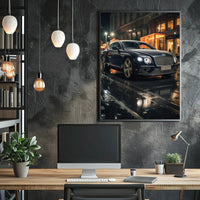 Luxury Urban Nightlife Car Artistic Poster PosterGoat