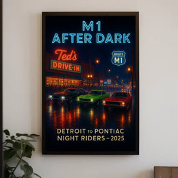 M1 After Dark Classic Car Culture Poster PosterGoat