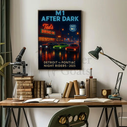 M1 After Dark Classic Car Culture Poster PosterGoat