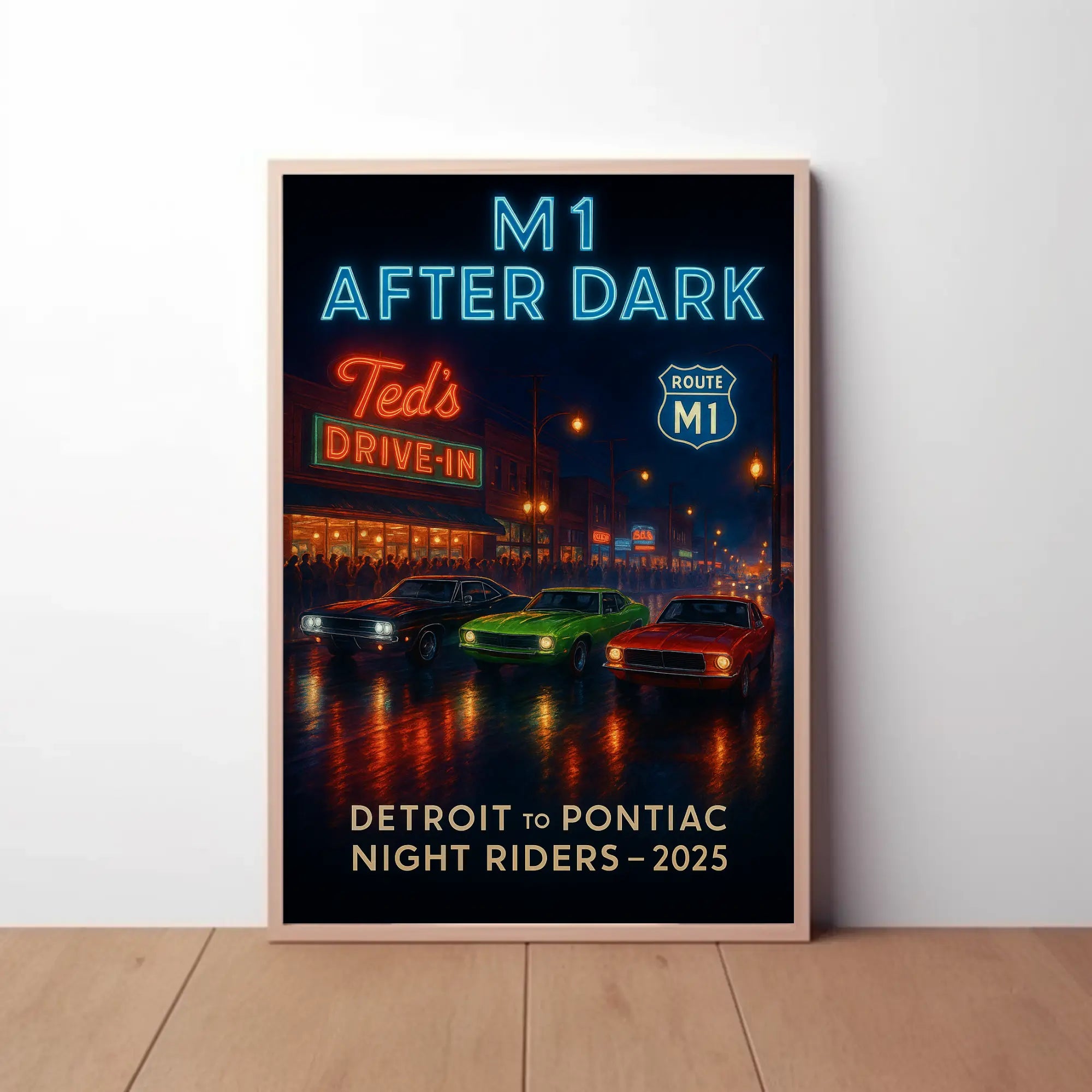 M1 After Dark Classic Car Culture Poster PosterGoat