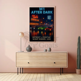 M1 After Dark Classic Car Culture Poster PosterGoat