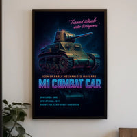 M1 Combat Car Poster Icon of Early Warfare PosterGoat