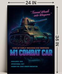M1 Combat Car Poster Icon of Early Warfare PosterGoat
