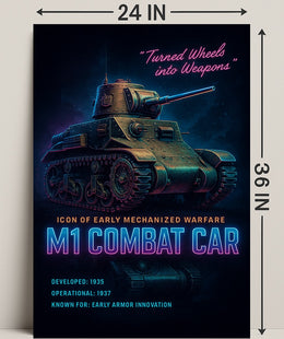 M1 Combat Car Poster Icon of Early Warfare PosterGoat