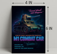 M1 Combat Car Poster Icon of Early Warfare PosterGoat