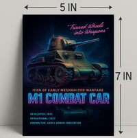 M1 Combat Car Poster Icon of Early Warfare PosterGoat