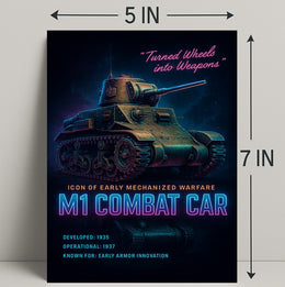 M1 Combat Car Poster Icon of Early Warfare PosterGoat