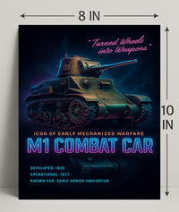 M1 Combat Car Poster Icon of Early Warfare PosterGoat