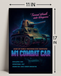 M1 Combat Car Poster Icon of Early Warfare PosterGoat