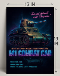 M1 Combat Car Poster Icon of Early Warfare PosterGoat