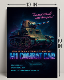 M1 Combat Car Poster Icon of Early Warfare PosterGoat