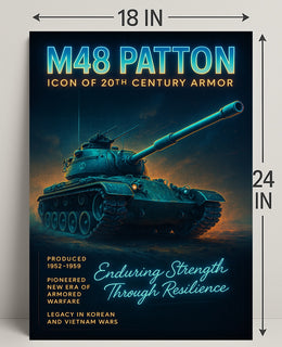 M48 Patton Icon Of 20Th Century Armor Poster PosterGoat