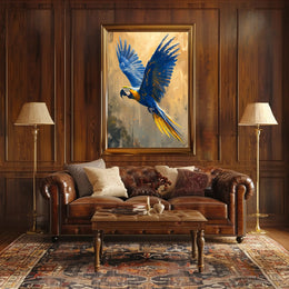 Macaw In Flight Animal Poster PosterGoat
