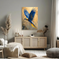 Macaw In Flight Animal Poster PosterGoat