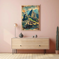 Machu Picchu Adventure Awaits Vintage Travel Poster PosterGoat
