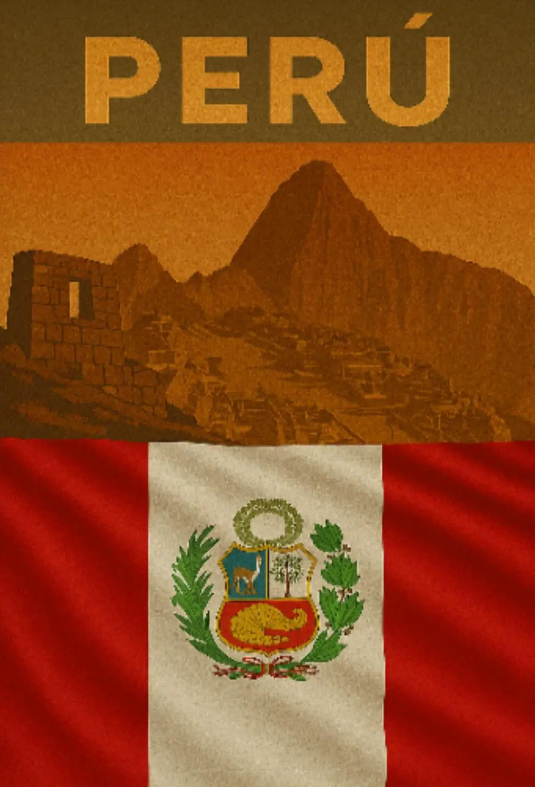 Machu Picchu Peruvian Cultural Heritage Vintage Travel Poster PosterGoat