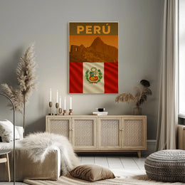 Machu Picchu Peruvian Cultural Heritage Vintage Travel Poster PosterGoat