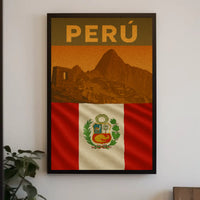 Machu Picchu Peruvian Cultural Heritage Vintage Travel Poster PosterGoat