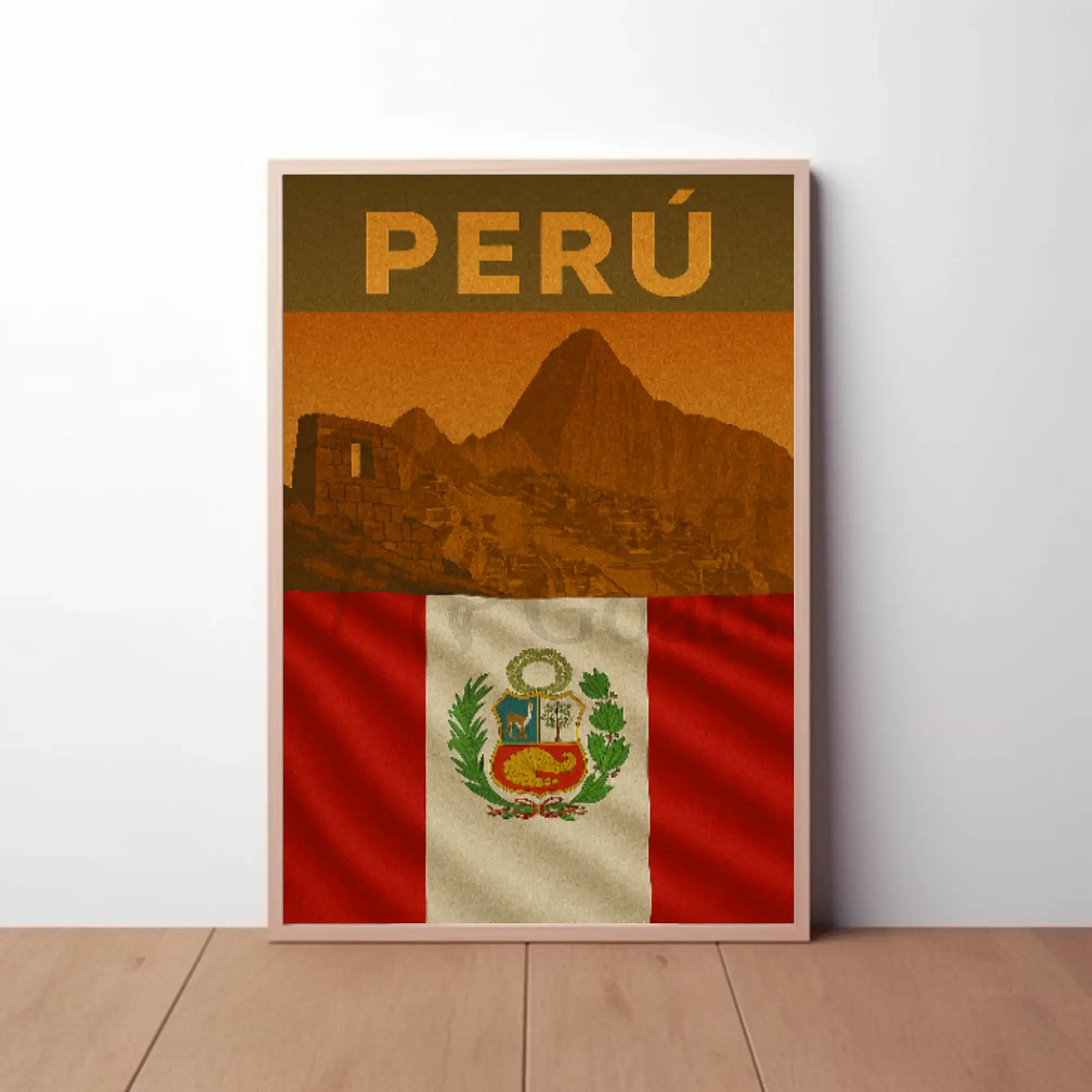 Machu Picchu Peruvian Cultural Heritage Vintage Travel Poster PosterGoat