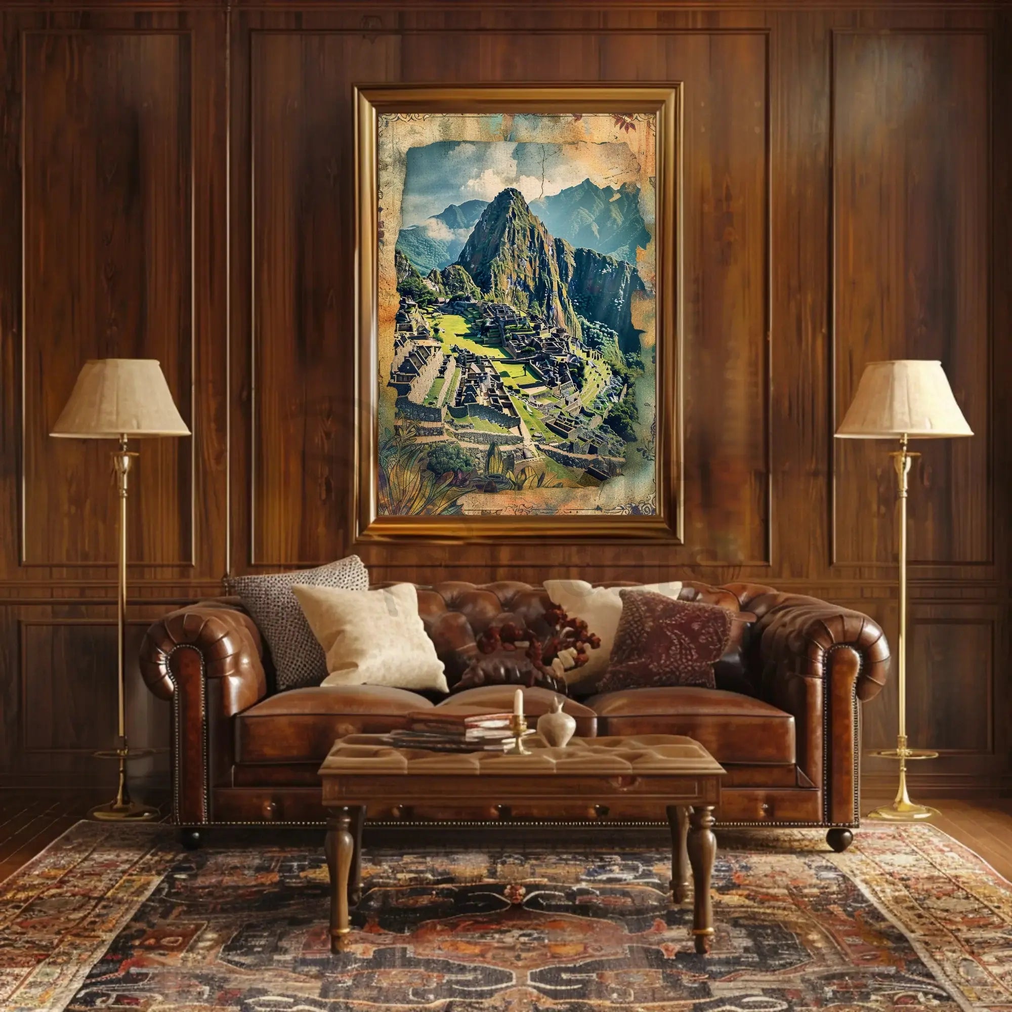 Machu Picchu Vintage Adventure Travel Poster PosterGoat